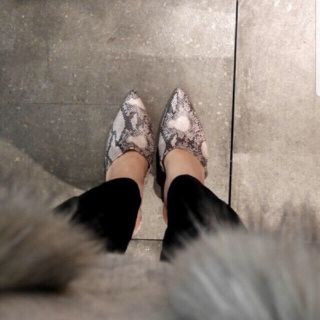 エイミーイストワール(eimy istoire)のeimyistoire 🖤 pointed toe mule パイソン MIX(ミュール)