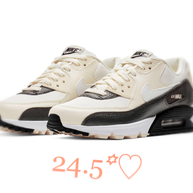 NIKE airmax 90 24.5 ベージュ アイボリー