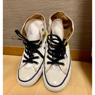 コンバース(CONVERSE)のコンバース オールスター デニム×白 花柄(スニーカー)