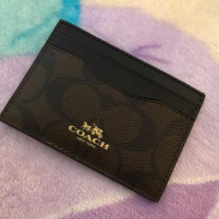 コーチ(COACH)の新品 COACH カードケース ダークブラウン (名刺入れ/定期入れ)