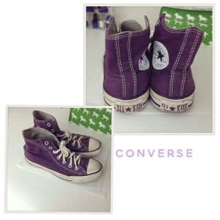 コンバース(CONVERSE)の紫コンバース◎可愛いヴィンテージ(スニーカー)