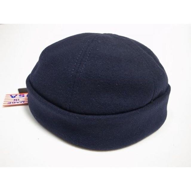 NEW YORK HAT(ニューヨークハット)のニューヨークハットWool Thug ウール素材 ショートワッチ 紺 XL メンズの帽子(その他)の商品写真