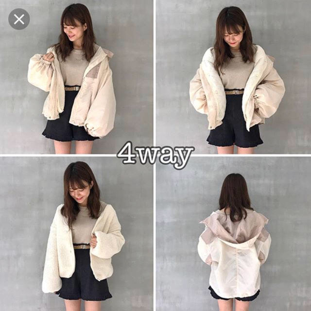 one after another NICE CLAUP(ワンアフターアナザーナイスクラップ)のさかりかアウター ブルー レディースのジャケット/アウター(ブルゾン)の商品写真