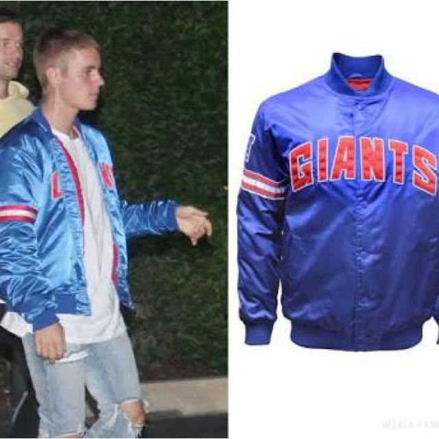 justin bieber 着用 starter ny Giants