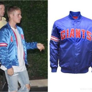 justin bieber 着用 starter ny Giants (スタジャン)