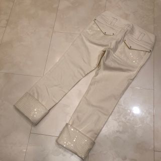 トゥービーシック(TO BE CHIC)の【37,800円】TO BE CHIC  2way スパンコールパンツ(クロップドパンツ)