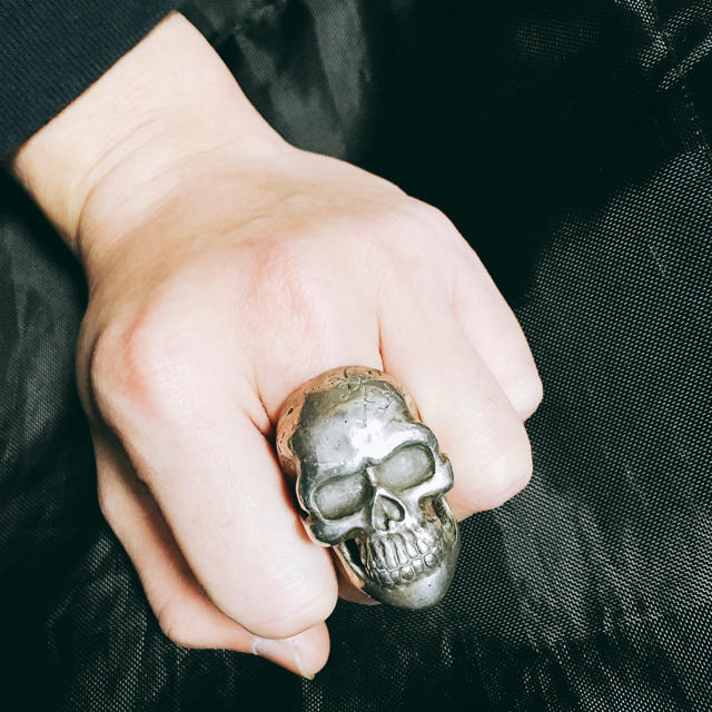 超重量 髑髏リング スカル メンズのアクセサリー(リング(指輪))の商品写真