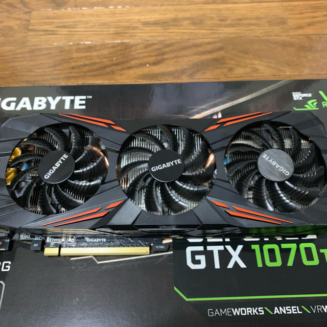 GIGABYTE GTX 1070Ti GV-N107TGAMING-8GDPCパーツ