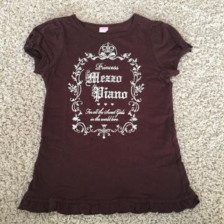 メゾピアノ(mezzo piano)のメゾピアノ ブラウン半袖Tシャツ  140 S (Tシャツ/カットソー)