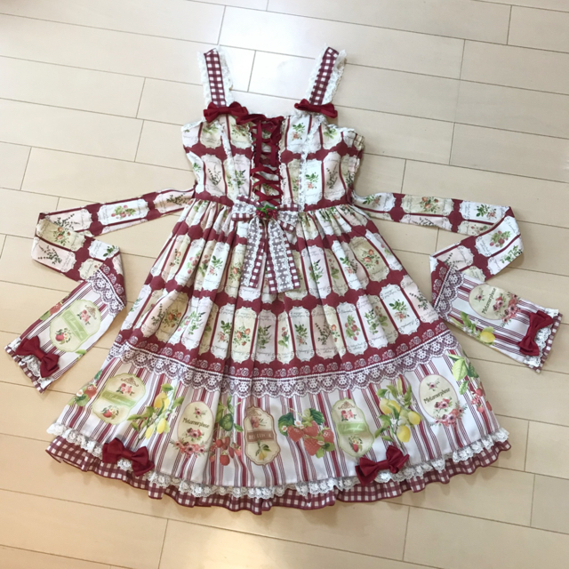 vintage fruits バッスルジャンパースカート