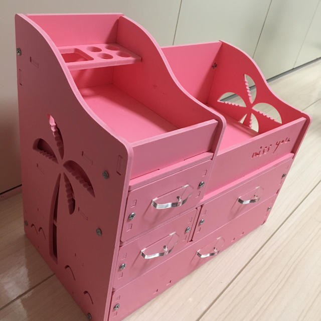 化粧ボックス ピンク インテリア/住まい/日用品の収納家具(ケース/ボックス)の商品写真