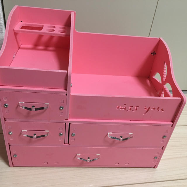 化粧ボックス ピンク インテリア/住まい/日用品の収納家具(ケース/ボックス)の商品写真
