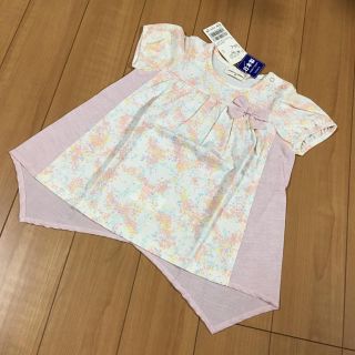 センスオブワンダー(sense of wonder)の新品♡センスオブワンダー♡100㎝♡ミモザ柄チュニック(Tシャツ/カットソー)