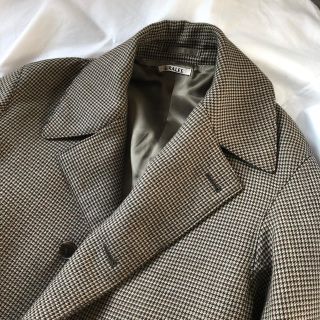 コモリ(COMOLI)のAURALEE DOUBLE FACE CHECK LONG COAT(ステンカラーコート)