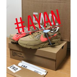 オフホワイト(OFF-WHITE)の【air max90 off-white 27.5cm ブラウン】(スニーカー)