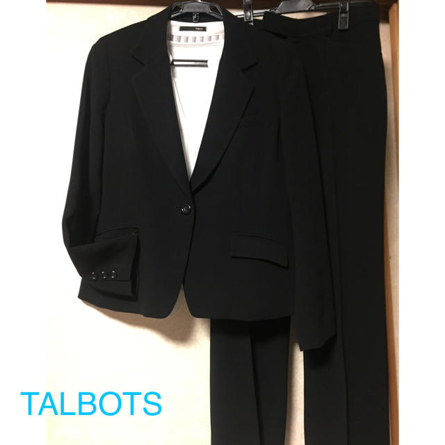 TALBOTS(タルボット)の黒 春物パンツスーツ 11号 レディースのフォーマル/ドレス(スーツ)の商品写真