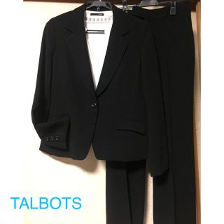 タルボット(TALBOTS)の黒 春物パンツスーツ 11号(スーツ)