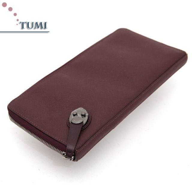 TUMI(トゥミ)の新品★TUMI トラベルウォレット長財布♡ボルドーブラウンレザートゥミ紳士ツミ メンズのファッション小物(長財布)の商品写真