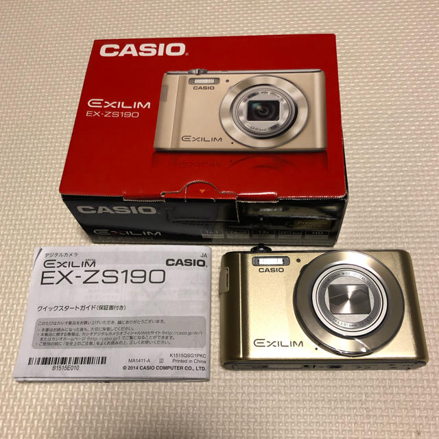 コンパクト CASIO - 未使用 CASIO カシオ EXILIM EX-ZS190 デジカメ