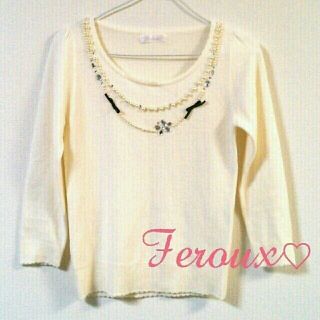 フェルゥ(Feroux)のFeroux♡七分袖ニット(ニット/セーター)