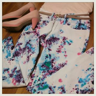サイケ柄★クロップドパンツ(クロップドパンツ)
