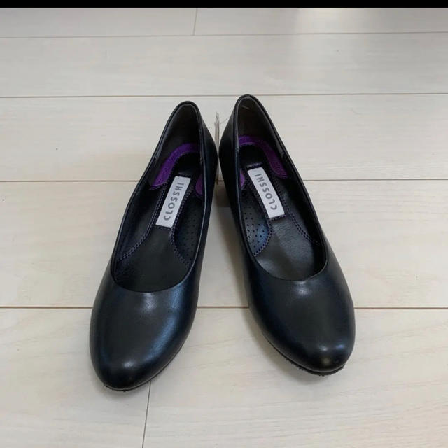 しまむら(シマムラ)の黒パンプスclosshiしまむら23.5 レディースの靴/シューズ(ハイヒール/パンプス)の商品写真