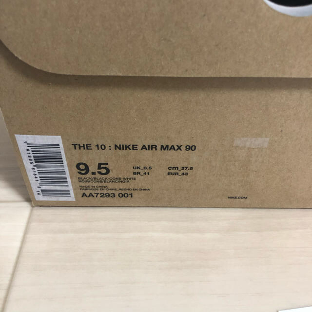 27.5 NIKE OFF-WHITE THE 10 AIR MAX 90
