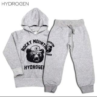 ハイドロゲン(HYDROGEN)のハイドロゲン  パーカー セットアップ 熊 スウェット グレー キッズ 子供服(Tシャツ/カットソー)