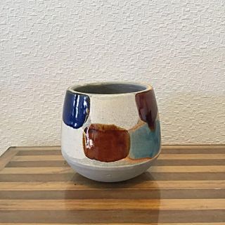 ●Trapezoid POT -Blue TYPE-  No.36(インテリア雑貨)