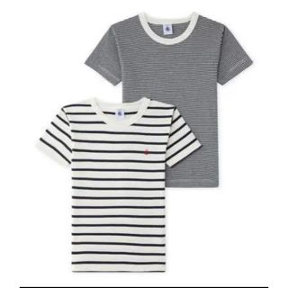 プチバトー(PETIT BATEAU)の6ans◎マリニエール＆ミラレ半袖Ｔシャツ２枚組(下着)