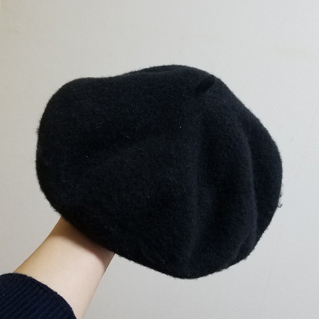 MUJI (無印良品)(ムジルシリョウヒン)の無印　黒ベレー帽 レディースの帽子(ハンチング/ベレー帽)の商品写真