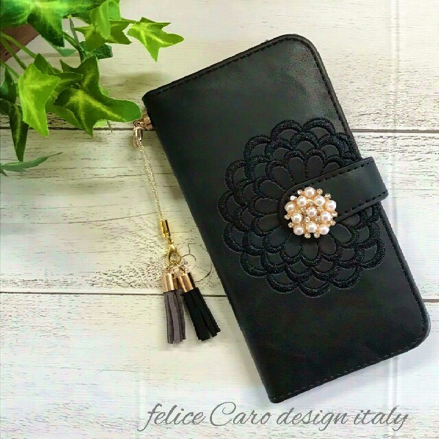 【新作】iphone6/6s/7/8 手帳型iphoneケース レザー花柄 刺繍 スマホ/家電/カメラのスマホアクセサリー(iPhoneケース)の商品写真