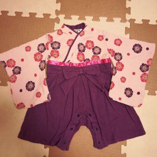 2児のmama様専用！！　ベビー　袴　ロンパース　80(和服/着物)