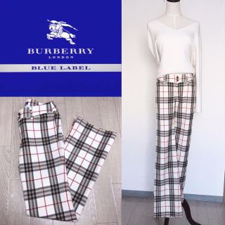 バーバリーブルーレーベル(BURBERRY BLUE LABEL)のBURBERRY BLUE LABEL チェック柄パンツ(カジュアルパンツ)