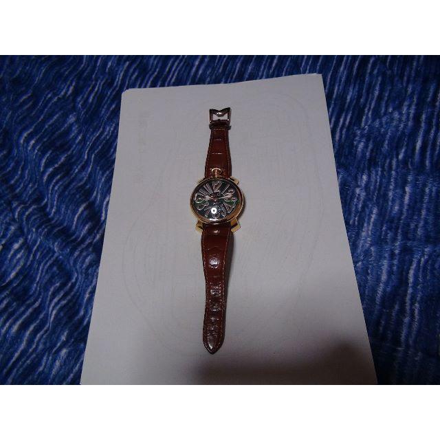 GaGa MILANO(ガガミラノ)のガガミラノ マヌアーレ48mm Ｍ、1112 手巻き 腕時計 グリーン 　メンズ メンズの時計(腕時計(アナログ))の商品写真