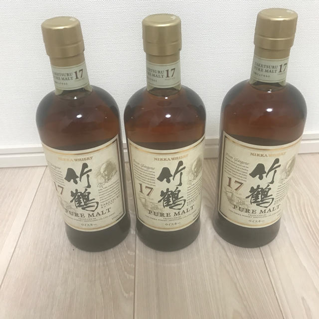 竹鶴 17年 700ml の3本セット 未開封 - 酒