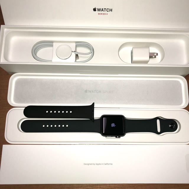 Apple Watch - AppleWatch 3 42mm スペースグレー アルミ スポーツ