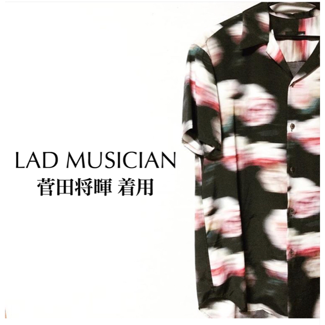 菅田将暉着【44】LADMUSICIAN オープンカラーシャツ 薔薇柄 即完売 ...