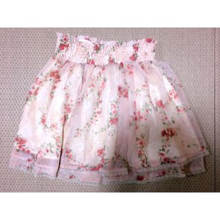 ラバーラ(la Bala)の美品 La bala 花柄スカート(ミニスカート)