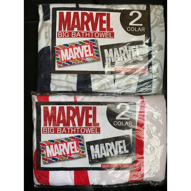 MARVEL(マーベル)の★送料無料★ MARVEL マーベル BIG バスタオル ２種セット エンタメ/ホビーのアニメグッズ(タオル)の商品写真