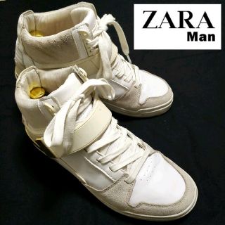 ザラ(ZARA)の☆ZARA MAN☆ベルクロ付き ハイカットスニーカー 26cm(スニーカー)