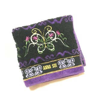 アナスイ(ANNA SUI)のANNA SUI タオルハンカチ 黒(ハンカチ)