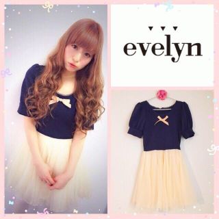 エブリン(evelyn)のevelyn♡切替ワンピース(ミニワンピース)