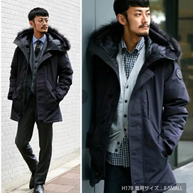 CANADA GOOSE(カナダグース)のカナダグース エディフィス別注 黒ワッペン 黒ファー 2XS メンズのジャケット/アウター(ダウンジャケット)の商品写真