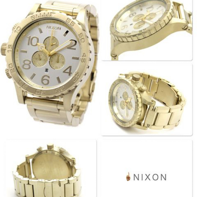 新着ランキング NIXON 42-20 CHRONO CHAMPAGNE GOLD SILVER