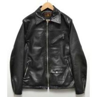 ヒステリックグラマー(HYSTERIC GLAMOUR)のヒステリックグラマー 2014AW ラムレザー シングルライダース 黒 L(ライダースジャケット)