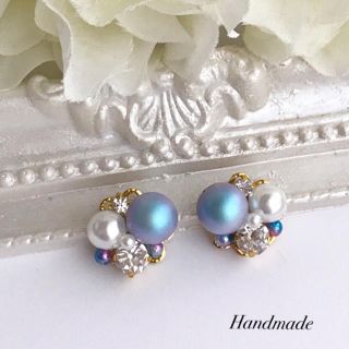 ライトブルービジューピアス(ピアス)