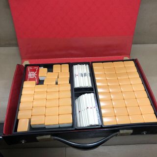 麻雀牌　マージャン 全国麻雀製造連合組合会製造 専用ケース付(麻雀)