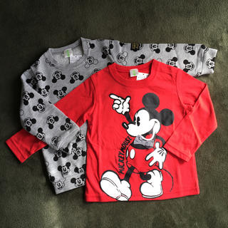 ディズニー(Disney)のMickeyトレーナー＆ロンT 2枚セット（新品タグ付）(Tシャツ/カットソー)