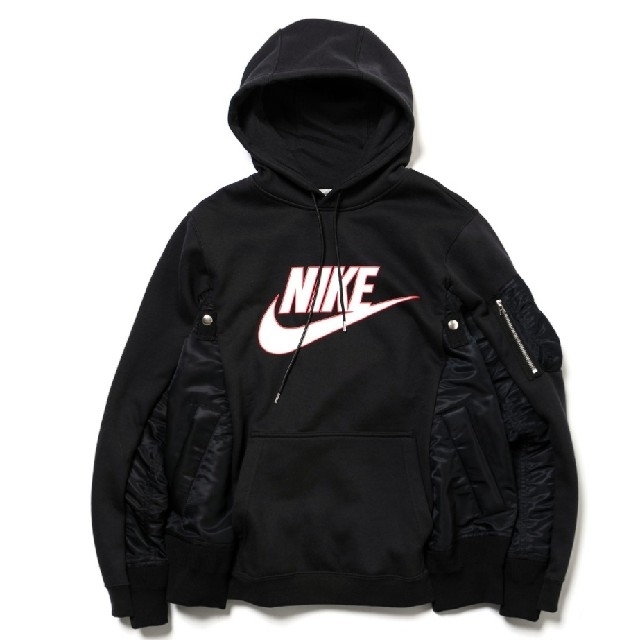 sacai NIKE Men's Hoodie　黒　size3　サカイ　ナイキトップス